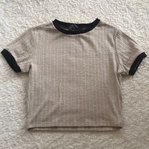 Forever21 Cream Crop Top